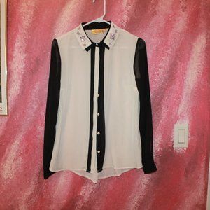 CLOSET CLOSING, last weekend!! Vera Wang Sheer Blouse